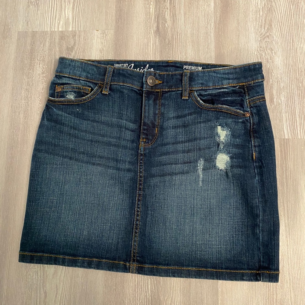 NWOT smart set insiders premium denim skirt size 4